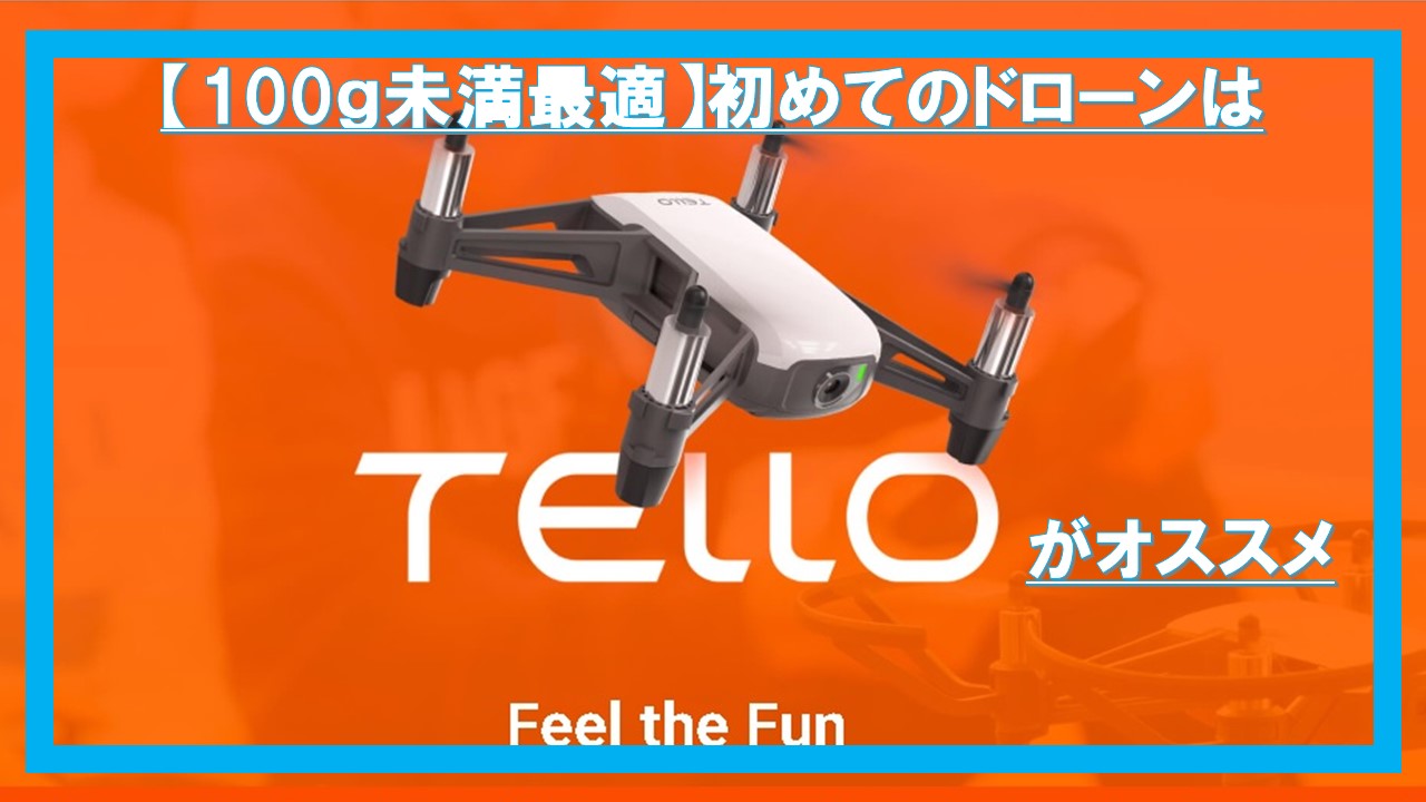 初心者から経験者までオススメ】100ｇ未満ドローン「ＴＥＬＬＯ」が高 